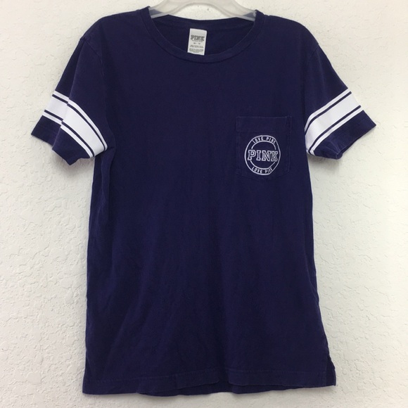 ✅Women PINK VICTORIA’S SECRET Navy SHIRT Size XS - Picture 1 of 4